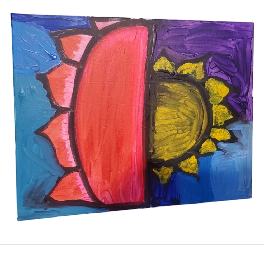 HAND PAINTED Abstract canvas